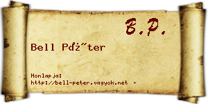 Bell Péter névjegykártya