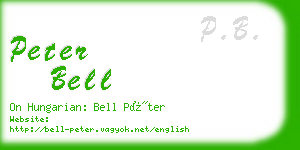 peter bell business card